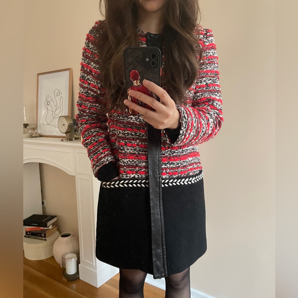 MILLY tweed coat size 6